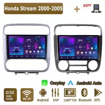 Android Carplay автомобильное радио для Honda Stream 2000-2005 мультимедийный проигрыватель головное устройство стерео GPS навигация BT WIFI 2+32 ГБ 1+16GB,A