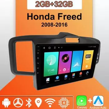 Android Carplay автомобильное радио для Honda Freed 2008-2016 мультимедийный проигрыватель головное устройство стерео GPS навигация BT WIFI 2+32 ГБ 1+16GB