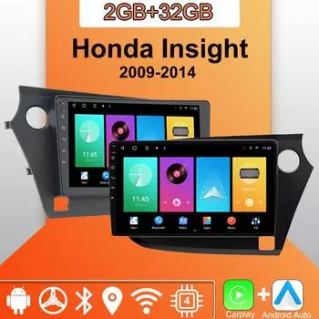 Android Carplay автомобильное радио для Honda Insight 2009-2014 мультимедийный проигрыватель головное устройство стерео GPS навигация BT WIFI 2+32 ГБ 1+16GB,RHD