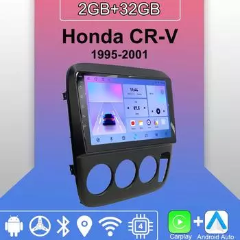 Android Carplay автомобильное радио для Honda CR-V 1995-2001 мультимедийный проигрыватель головное устройство стерео GPS навигация BT WIFI 2+32 ГБ 1+16GB