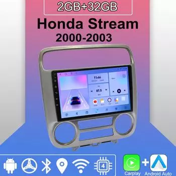 Android Carplay автомобильное радио для Honda Stream 2000-2003 мультимедийный проигрыватель головное устройство стерео GPS навигация BT WIFI 2+32 ГБ 1+16GB