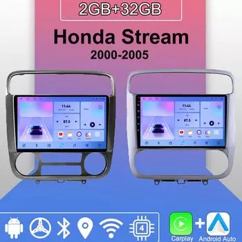 Android Carplay автомобильное радио для Honda Stream 2000-2005 мультимедийный проигрыватель головное устройство стерео GPS навигация BT WIFI 2+32 ГБ 1+16GB,A