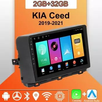 Android Carplay автомобильное радио для KIA Ceed 2019-2021 мультимедийный проигрыватель головное устройство стерео GPS навигация BT WIFI 2+32 ГБ 1+16GB