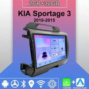 Android Carplay автомобильное радио для KIA Sportage 3 2010-2015 мультимедийный проигрыватель головное устройство стерео GPS навигация BT WIFI 2+32 ГБ 1+16GB