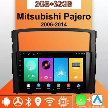 Android Carplay автомобильное радио для Mitsubishi Pajero 2006-2014 мультимедийный проигрыватель головное устройство стерео GPS навигация BT WIFI 2+32 ГБ 1+16GB,A