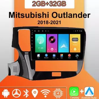 Android Carplay автомобильное радио для Mitsubishi Outlander 2018-2021 мультимедийный проигрыватель головное устройство стерео GPS навигация BT WIFI 2+32 ГБ 1+16GB,A