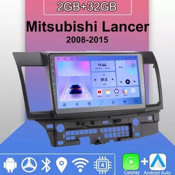 Android Carplay автомобильное радио для Mitsubishi Lancer 2008-2015 мультимедийный проигрыватель головное устройство стерео GPS навигация BT WIFI 2+32 ГБ 1+16GB,A