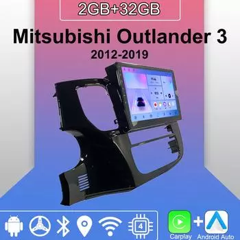 Android Carplay автомобильное радио для Mitsubishi Outlander 3 2012-2019 мультимедийный проигрыватель головное устройство стерео GPS навигация BT WIFI 2+32 ГБ 1+16GB,A