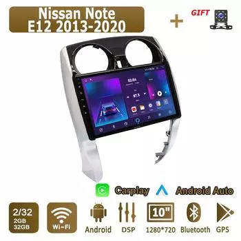 Android Carplay автомобильное радио для Nissan Note E12 2013-2020 мультимедийный проигрыватель головное устройство стерео GPS навигация BT WIFI 2+32 ГБ 1+16GB