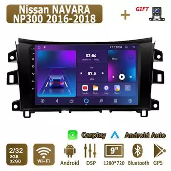 Android Carplay автомобильное радио для Nissan NAVARA NP300 2016-2018 мультимедийный проигрыватель головное устройство стерео GPS навигация BT WIFI 2+32 ГБ 1+16GB