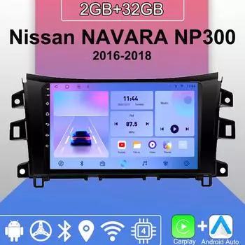 Android Carplay автомобильное радио для Nissan NAVARA NP300 2016-2018 мультимедийный проигрыватель головное устройство стерео GPS навигация BT WIFI 2+32 ГБ 1+16GB