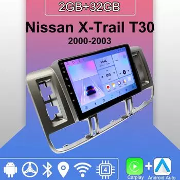Android Carplay автомобильное радио для Nissan X-Trail T30 2000-2003 мультимедийный проигрыватель головное устройство стерео GPS навигация BT WIFI 2+32 ГБ 1+16GB