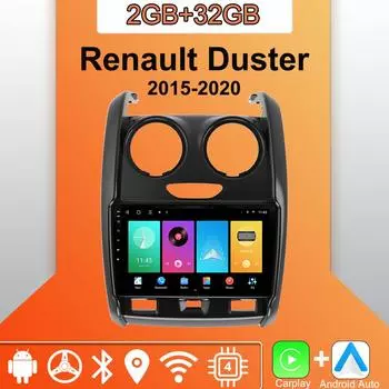 Android Carplay автомобильное радио для Renault Duster 2015-2020 мультимедийный проигрыватель головное устройство стерео GPS навигация BT WIFI 2+32 ГБ 1+16GB