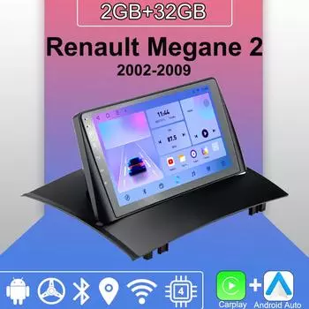 Android Carplay автомобильное радио для Renault Megane 2 2002-2009 мультимедийный проигрыватель головное устройство стерео GPS навигация BT WIFI 2+32 ГБ 1+16GB