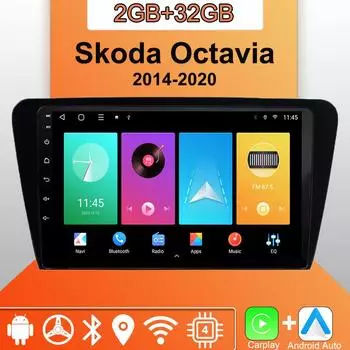 Android Carplay автомобильное радио для Skoda Octavia 2014-2020 мультимедийный проигрыватель головное устройство стерео GPS навигация BT WIFI 2+32 ГБ 1+16GB