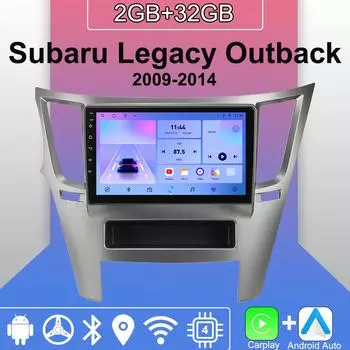 Android Carplay автомобильное радио для Subaru Legacy Outback 2009-2014 мультимедийный проигрыватель головное устройство стерео GPS навигация BT WIFI 2+32 ГБ 1+16GB