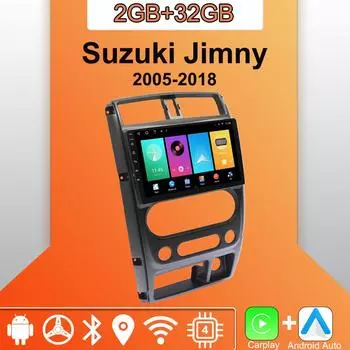 Android Carplay автомобильное радио для Suzuki Jimny 2005-2018 мультимедийный проигрыватель головное устройство стерео GPS навигация BT WIFI 2+32 ГБ 1+16GB