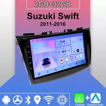 Android Carplay автомобильное радио для Suzuki Swift 2011-2016 мультимедийный проигрыватель головное устройство стерео GPS навигация BT WIFI 2+32 ГБ 1+16GB