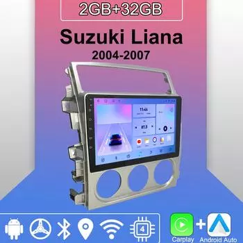 Android Carplay автомобильное радио для Suzuki Liana 2004-2007 мультимедийный проигрыватель головное устройство стерео GPS навигация BT WIFI 2+32 ГБ 1+16GB