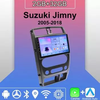 Android Carplay автомобильное радио для Suzuki Jimny 2005-2018 мультимедийный проигрыватель головное устройство стерео GPS навигация BT WIFI 2+32 ГБ 1+16GB