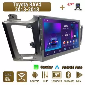 Android Carplay автомобильное радио для Toyota RAV4 2013-2018 мультимедийный проигрыватель головное устройство стерео GPS навигация BT WIFI 2+32 ГБ 1+16GB,A