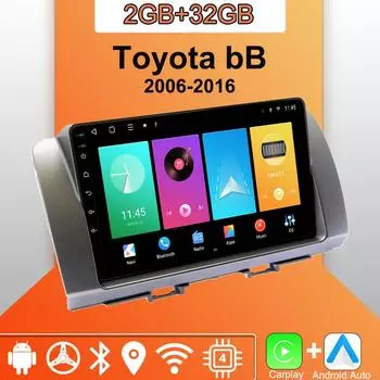 Android Carplay автомобильное радио для Toyota bB 2006-2016 мультимедийный проигрыватель головное устройство стерео GPS навигация BT WIFI 2+32 ГБ 1+16GB