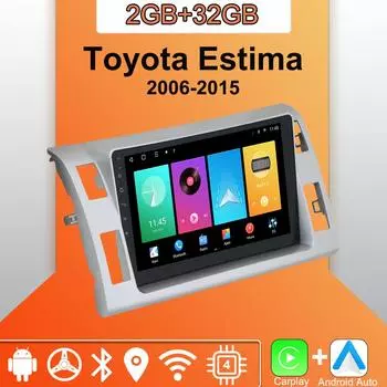 Android Carplay автомобильное радио для Toyota Estima 2006-2015 мультимедийный проигрыватель головное устройство стерео GPS навигация BT WIFI 2+32 ГБ 1+16GB