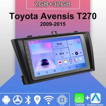 Android Carplay автомобильное радио для Toyota Avensis T270 2009-2015 мультимедийный проигрыватель головное устройство стерео GPS навигация BT WIFI 2+32 ГБ 1+16GB