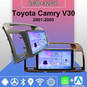 Android Carplay автомобильное радио для Toyota Camry V30 2001-2005 мультимедийный проигрыватель головное устройство стерео GPS навигация BT WIFI 2+32 ГБ 1+16GB