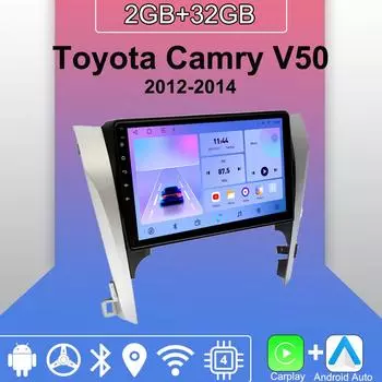 Android Carplay автомобильное радио для Toyota Camry V50 2012-2014 мультимедийный проигрыватель головное устройство стерео GPS навигация BT WIFI 2+32 ГБ 1+16GB