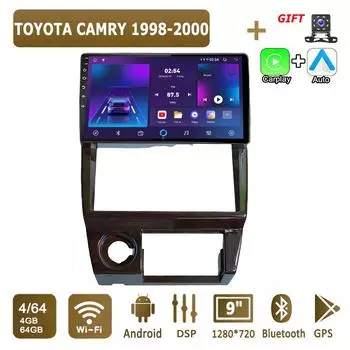 Android Carplay автомобильное радио для TOYOTA CAMRY 1998-2000 мультимедийный проигрыватель головное устройство стерео GPS навигация BT WIFI 4+64 ГБ 1+16GB