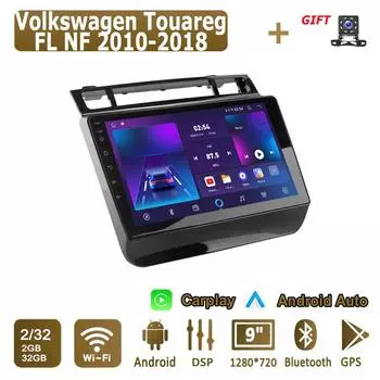 Android Carplay автомобильное радио для Volkswagen Touareg FL NF 2010-2018 мультимедийный проигрыватель головное устройство стерео GPS навигация BT WIFI 2+32 ГБ 1+16GB