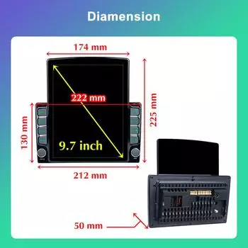 Android Carplay Автомобильный радиоприемник GPS Мультимедийный видеоплеер для Tesla Type 2DIN Универсальный 9,7-дюймовый автомобильный аудиостерео 2 Din 9.7 -1+32CP