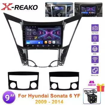 Android CarPlay для Hyundai Sonata 6 YF i40 i45 2009 - 2014 Автомагнитола Стерео Головное Устройство Мультимедийный Плеер GPS Навигация 1GB+32GB carplay