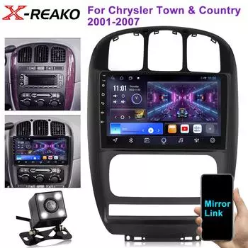 Android для Chrysler Voyager RG RS Town & Country RS 2000-2007 Авто Carplay Стереоплеер Мультимедиа Радио GPS-навигация 2+32