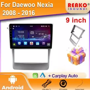 Android для Daewoo Nexia 2008 - 2016 Автомобильный радиоприемник DSP GPS Мультимедиа Видеоплеер Беспроводной CarPlay Android Auto 2din Stereo 4 core 1GB+32GB carplay