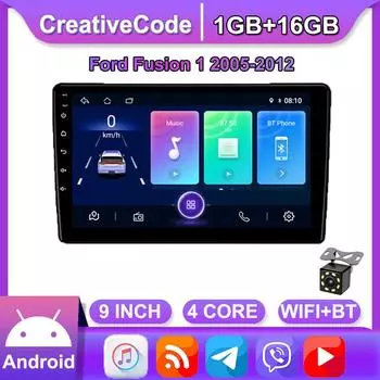 Android для Ford Fusion 1 2005-2012 Auto Carplay Мультимедийный плеер DSP IPS видео WIFI Bluetooth GPS навигация 1 + 16 ГБ 1+16GB
