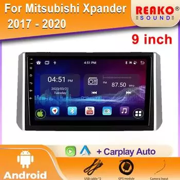 Android для Mitsubishi Xpander 2017 - 2020 Автомобильный Радио Мультимедиа Видео Плеер Навигация GPS Беспроводной Экран Стерео 4 core 1GB+32GB carplay