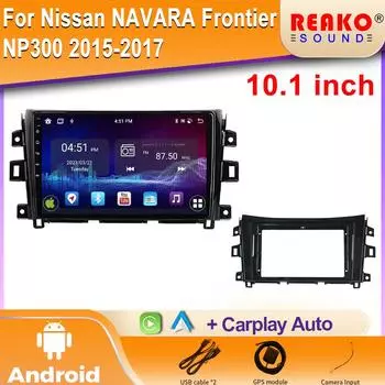 Android для Nissan Navara NP300 2015-2017 автомобильный радиоприемник мультимедиа видеоплеер навигация WIFI 5G GPS беспроводной BT Carplay экран 4 core 1GB+32GB carplay