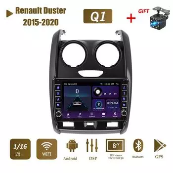 Android для Renault Duster 2015-2020 с кнопкой, автомобильным радио, видео, мультимедиа, GPS-плеером, 1 + 16 ГБ 1+16GB