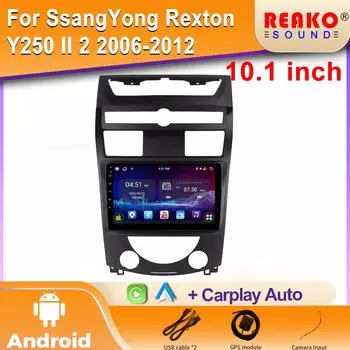 Android для SsangYong Rexton Y250 II 2 2006-2012 Автомобильный Радио Мультимедиа Навигация GPS Стерео Беспроводной Carplay 2 DIN Экран 4 core 1GB+32GB carplay