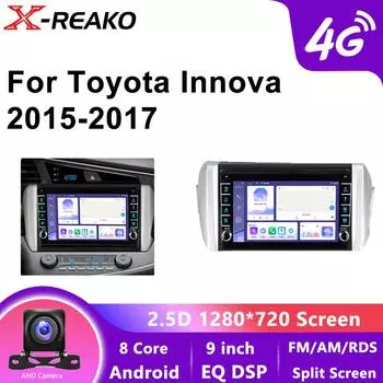 Android для TOYOTA INNOVA 2015 2016 2017 2018 LHD навигация GPS автомобильный радиоприемник мультимедийный плеер WIFI 4G 8-ядерный HDR экран 2Din DVD 8 core 4GB+64GB