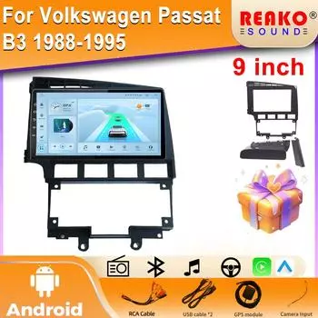 Android для Volkswagen Passat B3 1988-1995 Автомобильный радиоприемник Carplay DSP GPS Мультимедиа Видеоплеер 2din Стерео 4 core 2GB+32GB carplay
