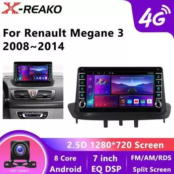 Android GPS автомобильное радио для Renault Megane 3 Fluence Samsung SM3 2008 - 2014 4G 8Core стерео CarPlay мультимедийный видеоплеер 8 core 4GB+64GB