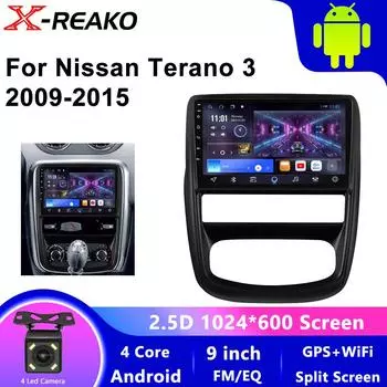 Android IOS для Renault Duster 1 Nissan Terano 2009 - 2015 Автомобильный Радио Мультимедиа Видео Плеер Carplay DVR AutoRaido Навигация GPS WIFI 4 core 1GB+32GB carplay
