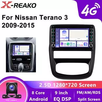 Android IOS для Renault Duster 1 Nissan Terano 2009 - 2015 Автомобильный Радио Мультимедиа Видео Плеер Carplay DVR 8Core AutoRaido Навигация GPS 4G+WIFI 8 core 4GB+64GB