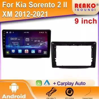 Android Мультимедиа Для Kia Sorento 2 II XM 2012-2021 Автомобильное Радио Беспроводной Carplay Стерео Навигационный Экран 2 Din GPS WIFI 4 core 1GB+32GB carplay