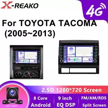 Android Мультимедиа Для Toyota Tacoma 2 HILUX 2005-2013 Стерео Автомобильный Радиоплеер Авторадио Carplay Навигация GPS 4G 8Core Аудио 8 core 4GB+64GB