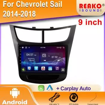 Android навигация авто стерео мультимедиа 7862 головное устройство радио экран высокая производительность для Chevrolet Sail 2014-2018 4 core 1GB+32GB carplay