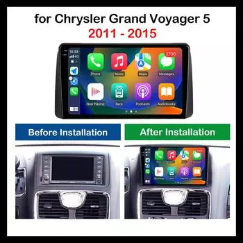 Android OS Автомобильный радиоприемник Видео Мультимедийный проигрыватель для Chrysler Grand Voyager 5 2011 - 2015 GPS-навигация Сенсорный экран Кнопки Подсветка 4-core 1+32CP